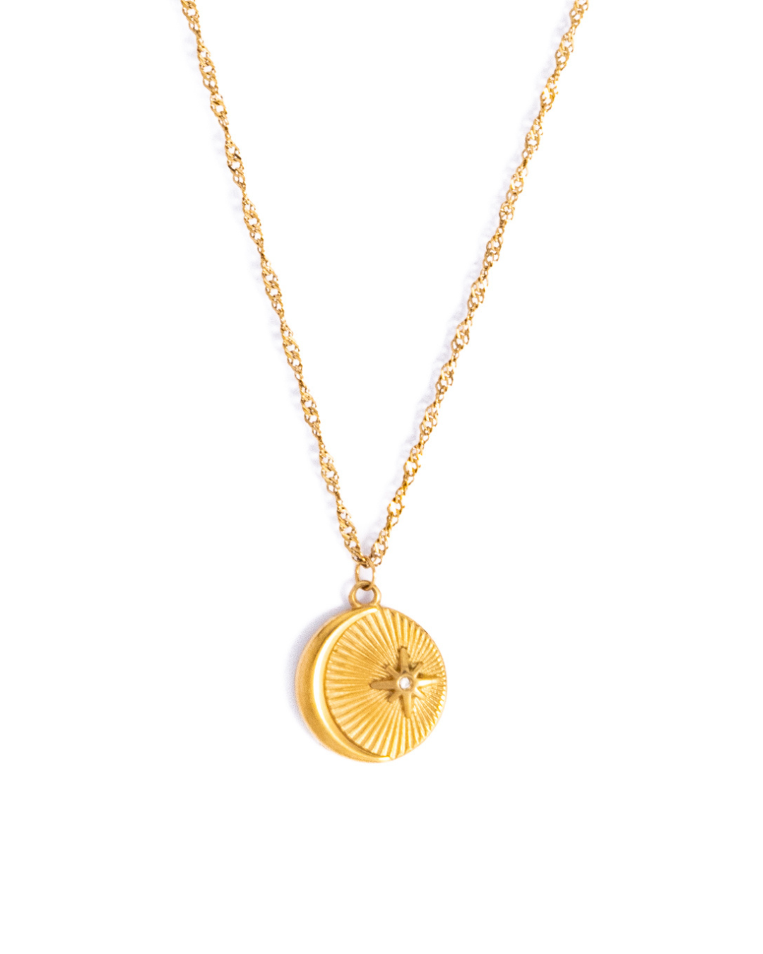 Moon & Star Pendant Necklace
