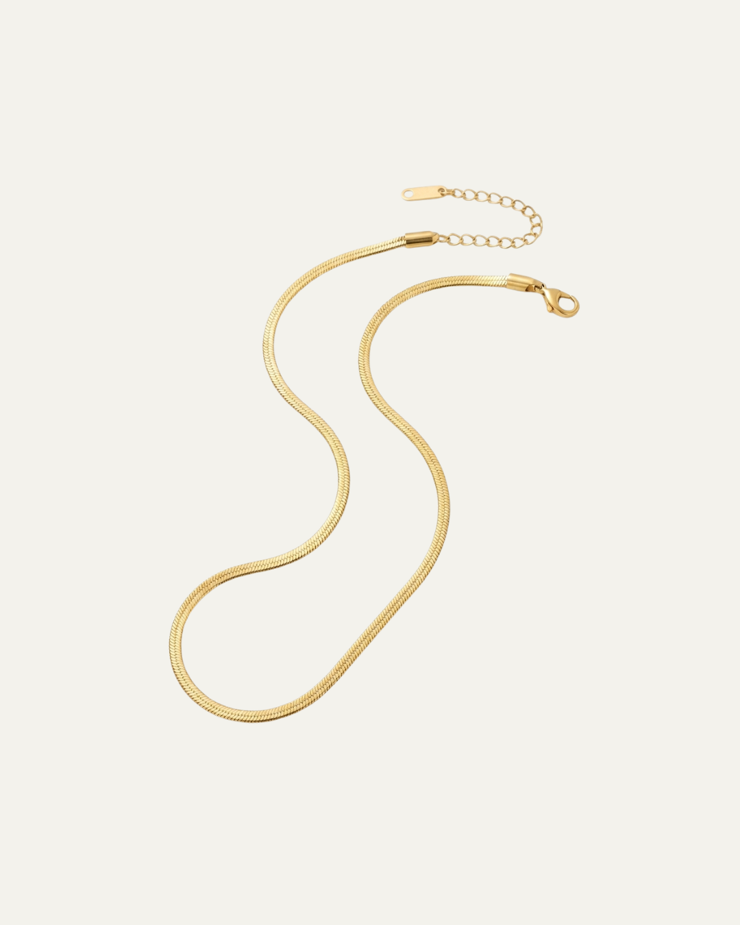 Gold snake chain necklace