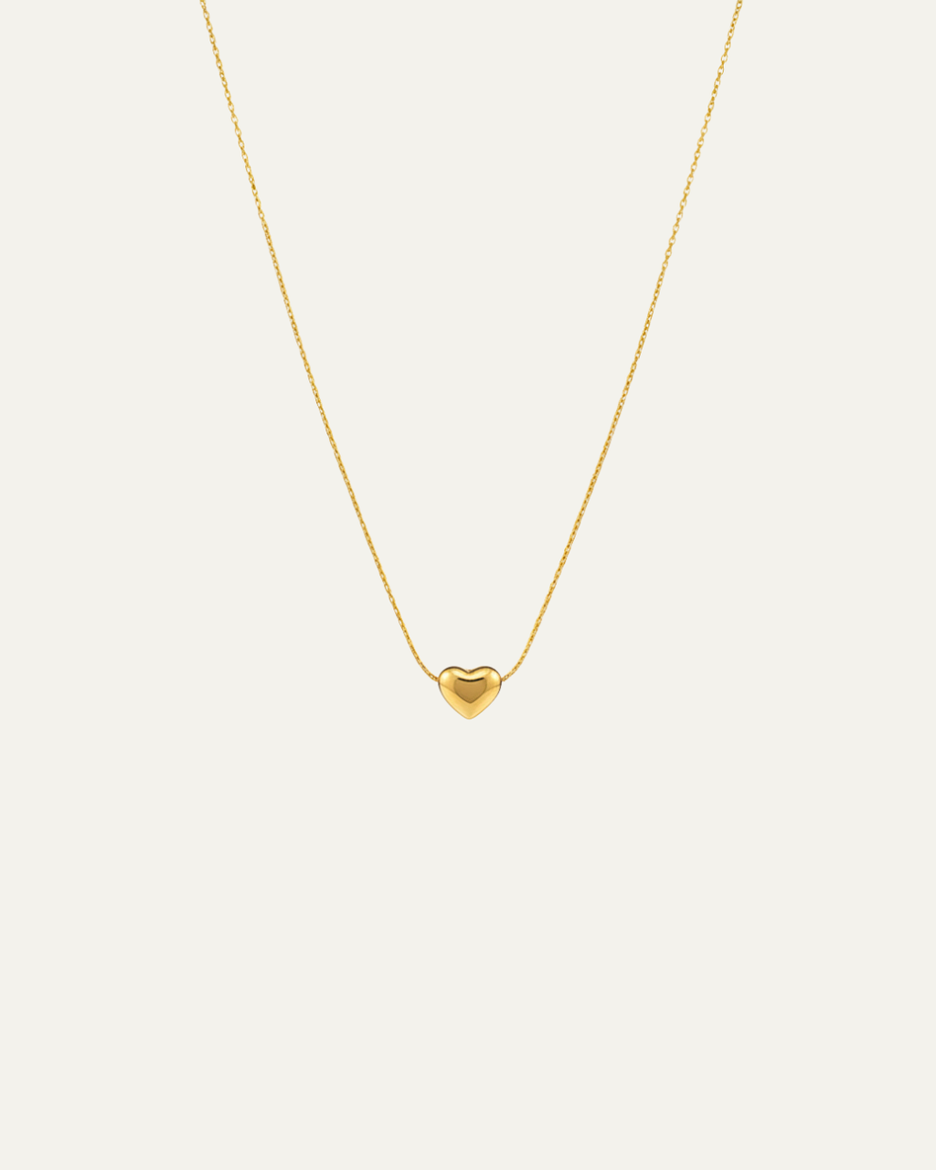 Gold Heart Pendant Necklace