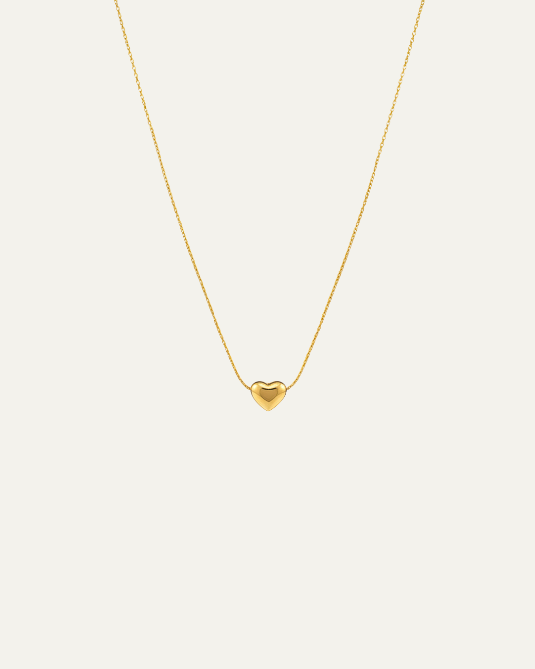 Gold Heart Pendant Necklace