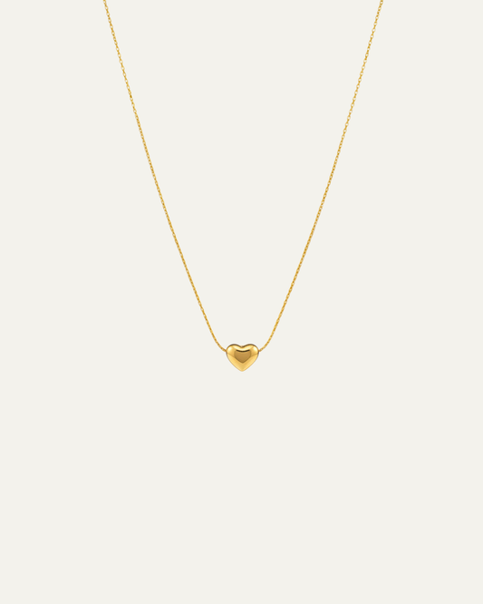 Gold Heart Pendant Necklace