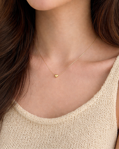 Gold Heart Pendant Necklace