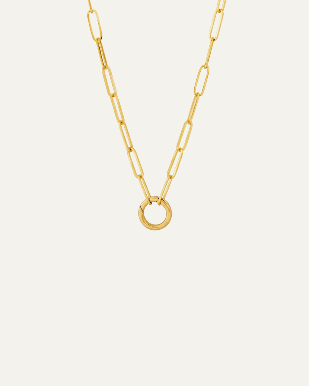 Round Paperclip Clasp Necklace