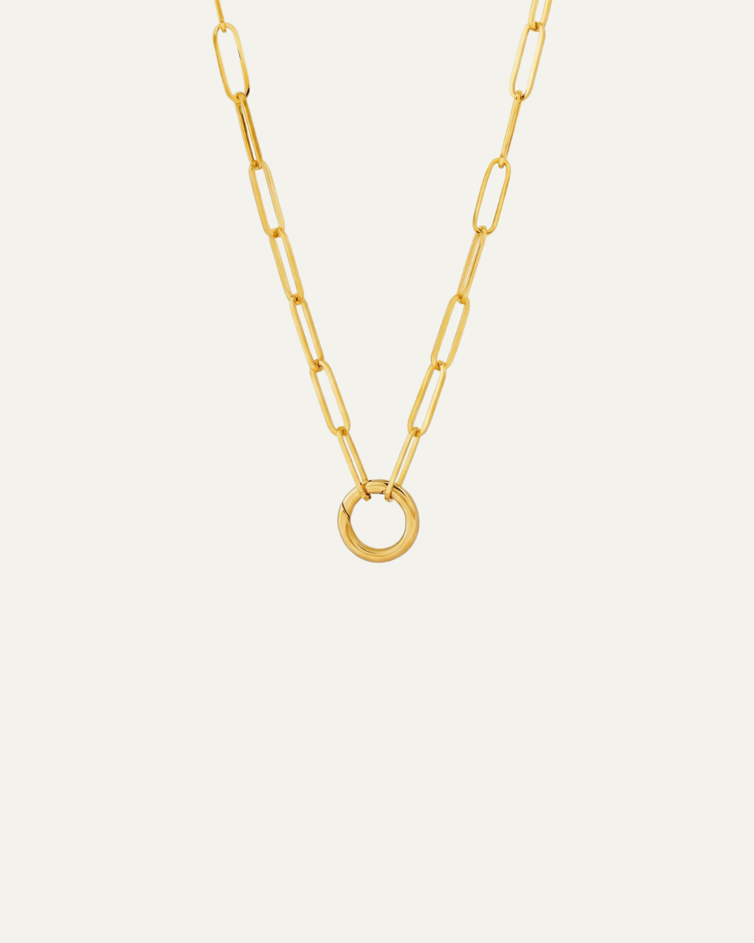 Round Paperclip Clasp Necklace