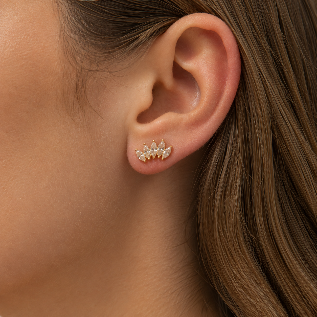 Crystal Bloom Stud Earrings